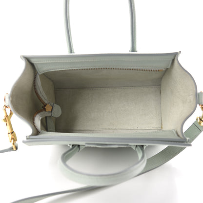 Celine Drummed Calfskin Nano Luggage Almond 5 of 18