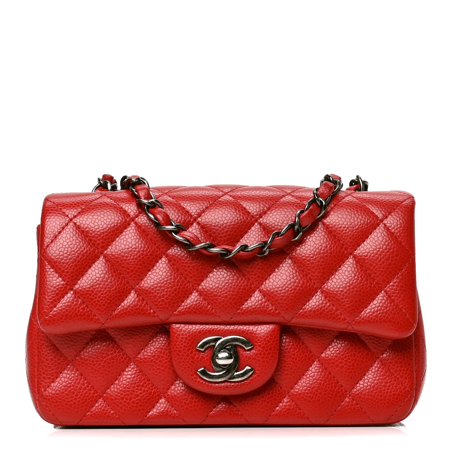 Chanel Caviar Quilted Mini Rectangular Flap Red 1 of 4