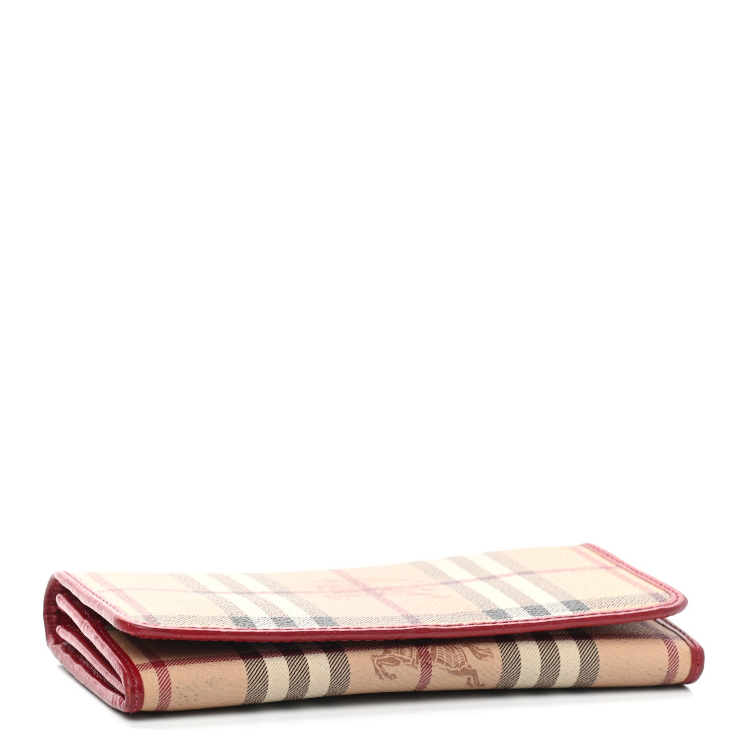 Burberry Haymarket Check Penrose Continental Wallet Military Red 4 of 7