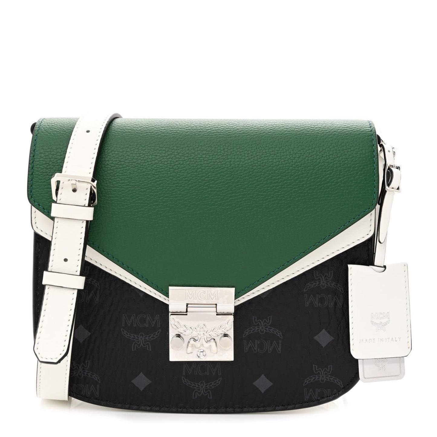 Visetos Calfskin Small Patricia Crossbody Bag Eden Black
