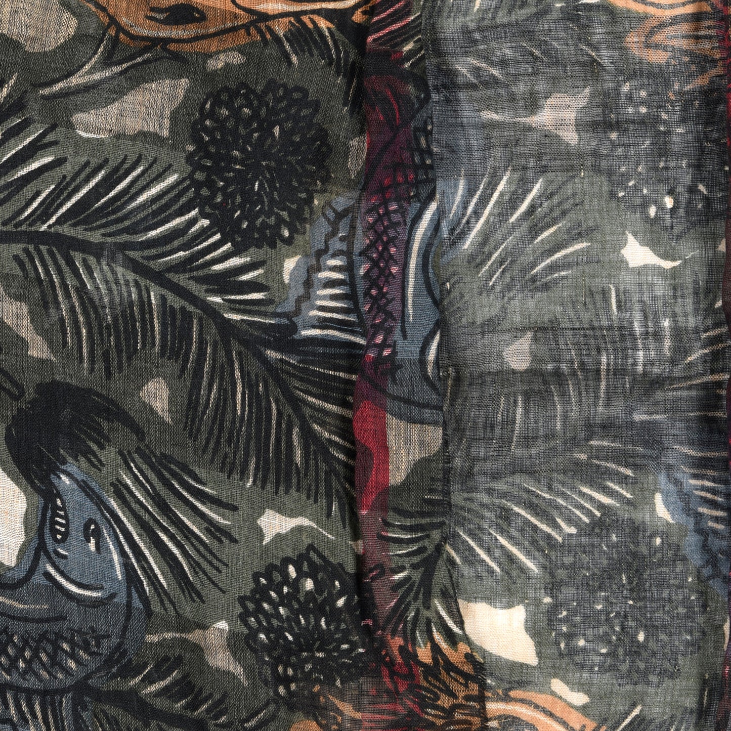 Check Lightweight Scarf Multicolor