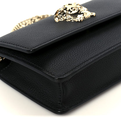 Versace Grained Calfskin Medusa Evening Clutch Bag Black 8 of 10