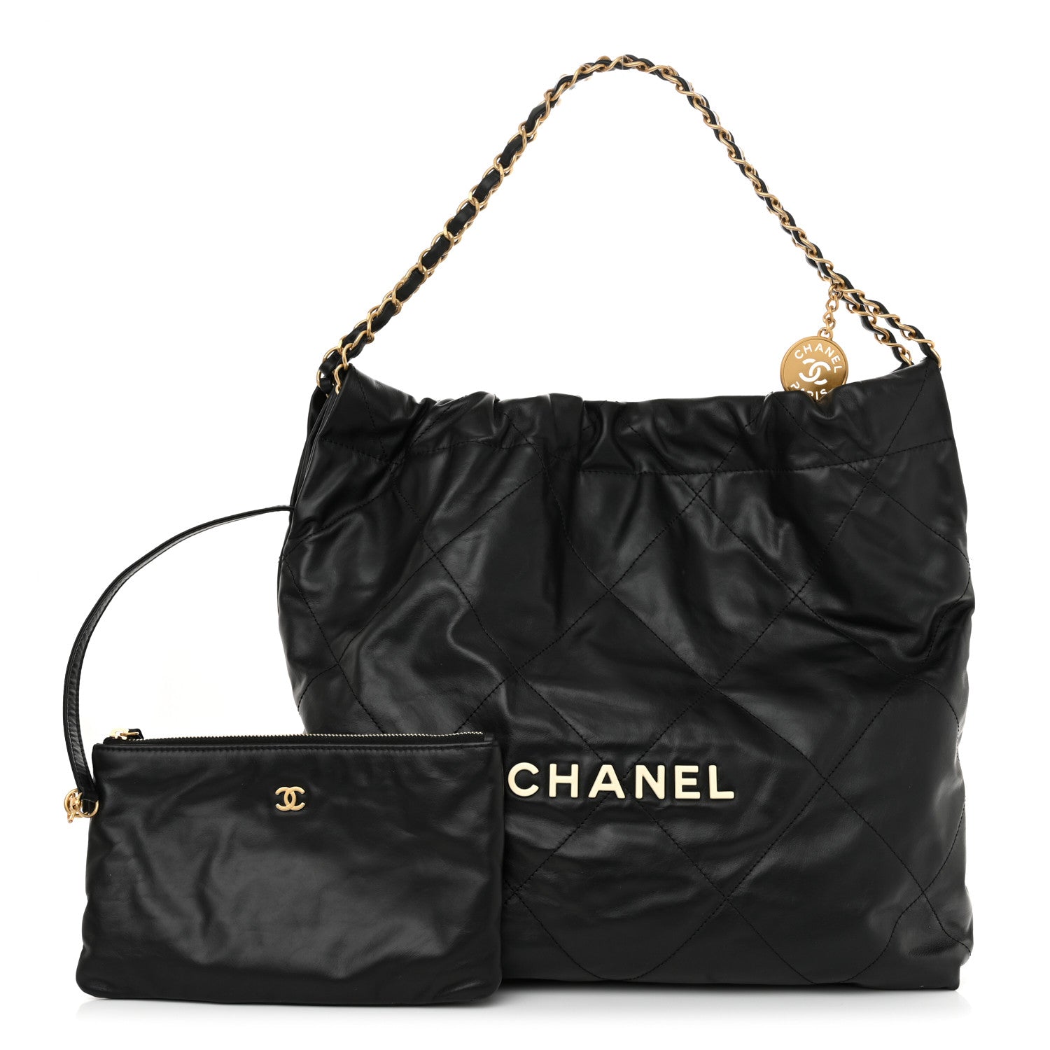 Chanel Calfskin Quilted Chanel 22 Black 2 of 11