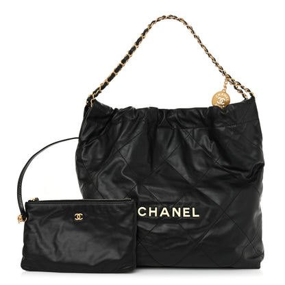 Chanel Calfskin Quilted Chanel 22 Black 2 of 11