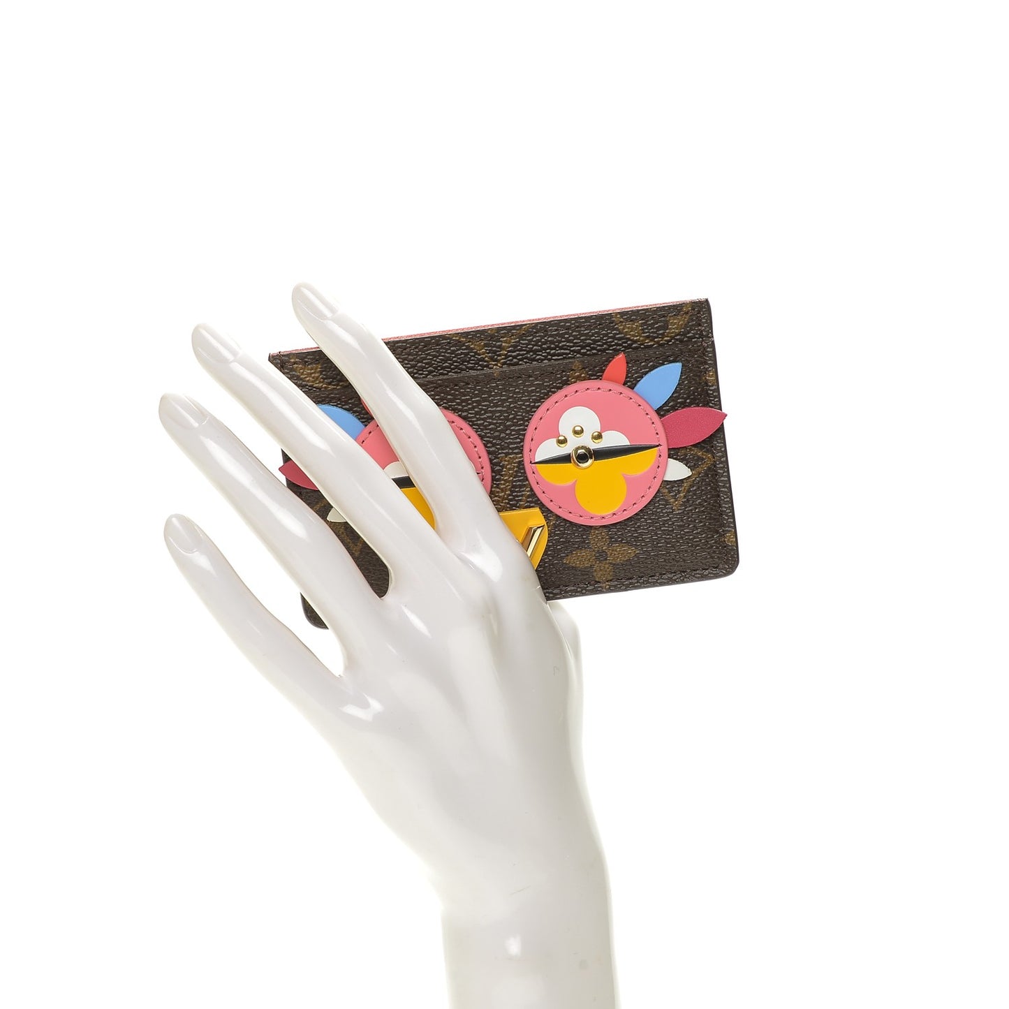 Monogram Lovely Birds Card Holder