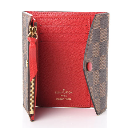 Louis Vuitton Damier Ebene Victorine Wallet Red 5 of 7