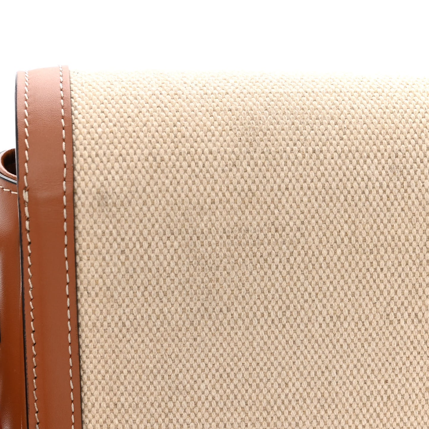 Textile Natural Calfskin Teen Triomphe Tan White