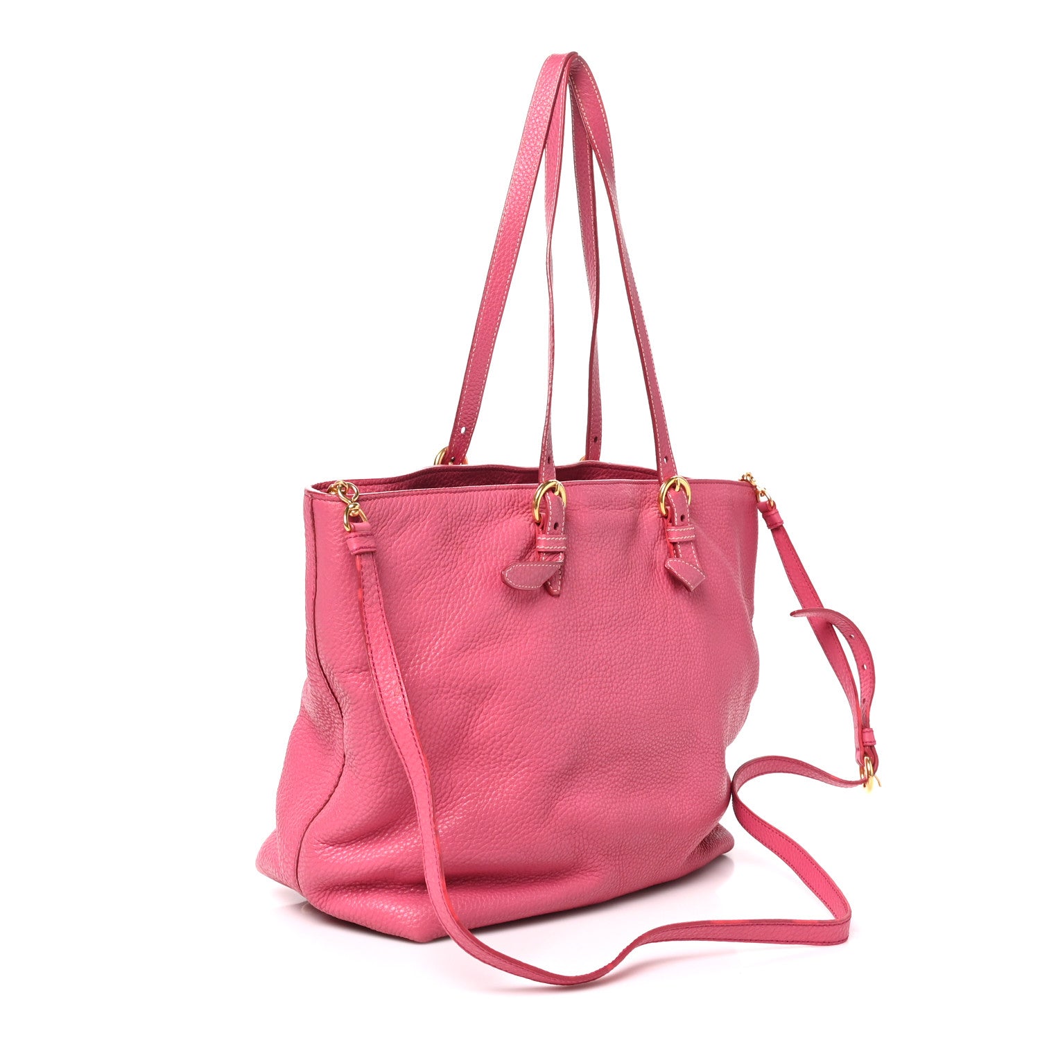 Miu Miu Vitello Daino Shopping Tote Peonia 2 of 8
