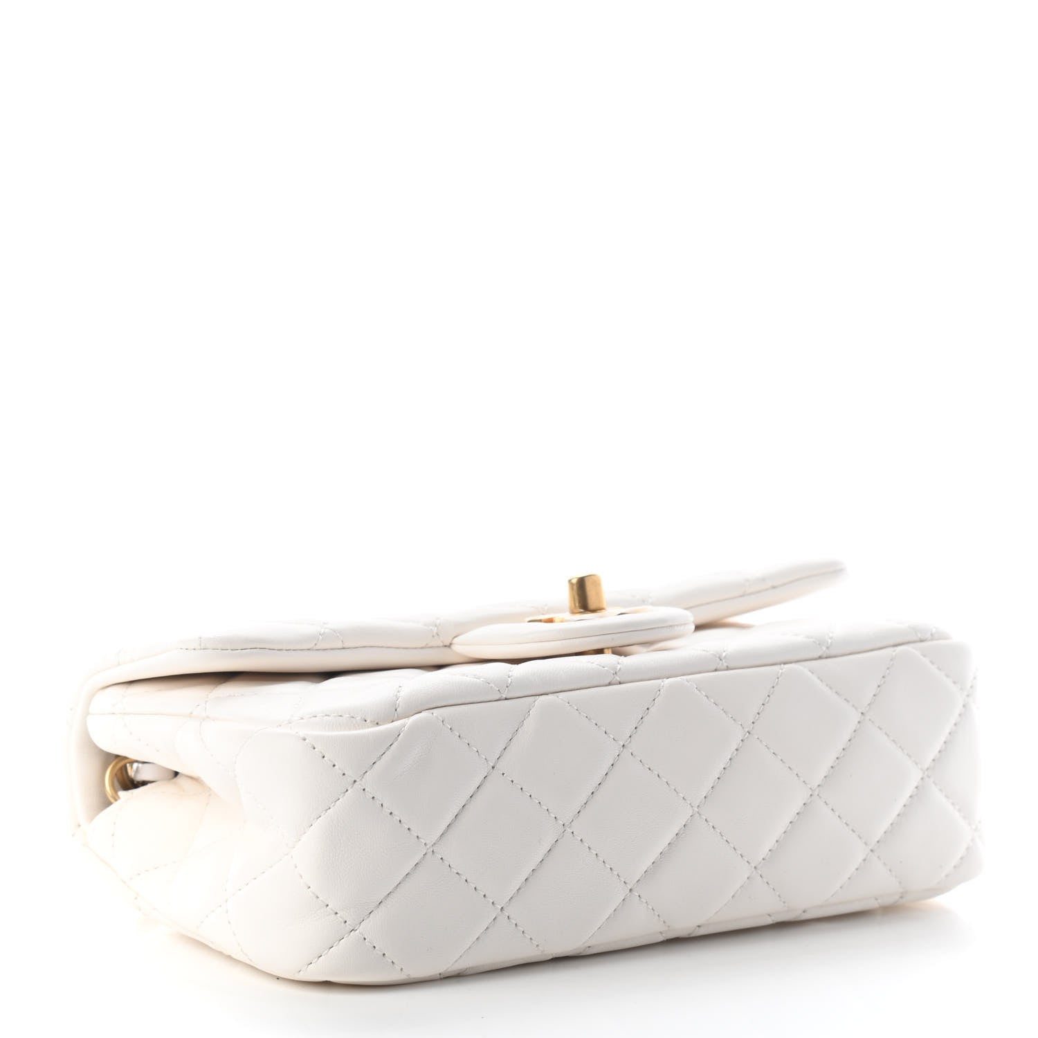 Chanel Lambskin Quilted Mini Rectangular Pearl Crush Flap White 4 of 9