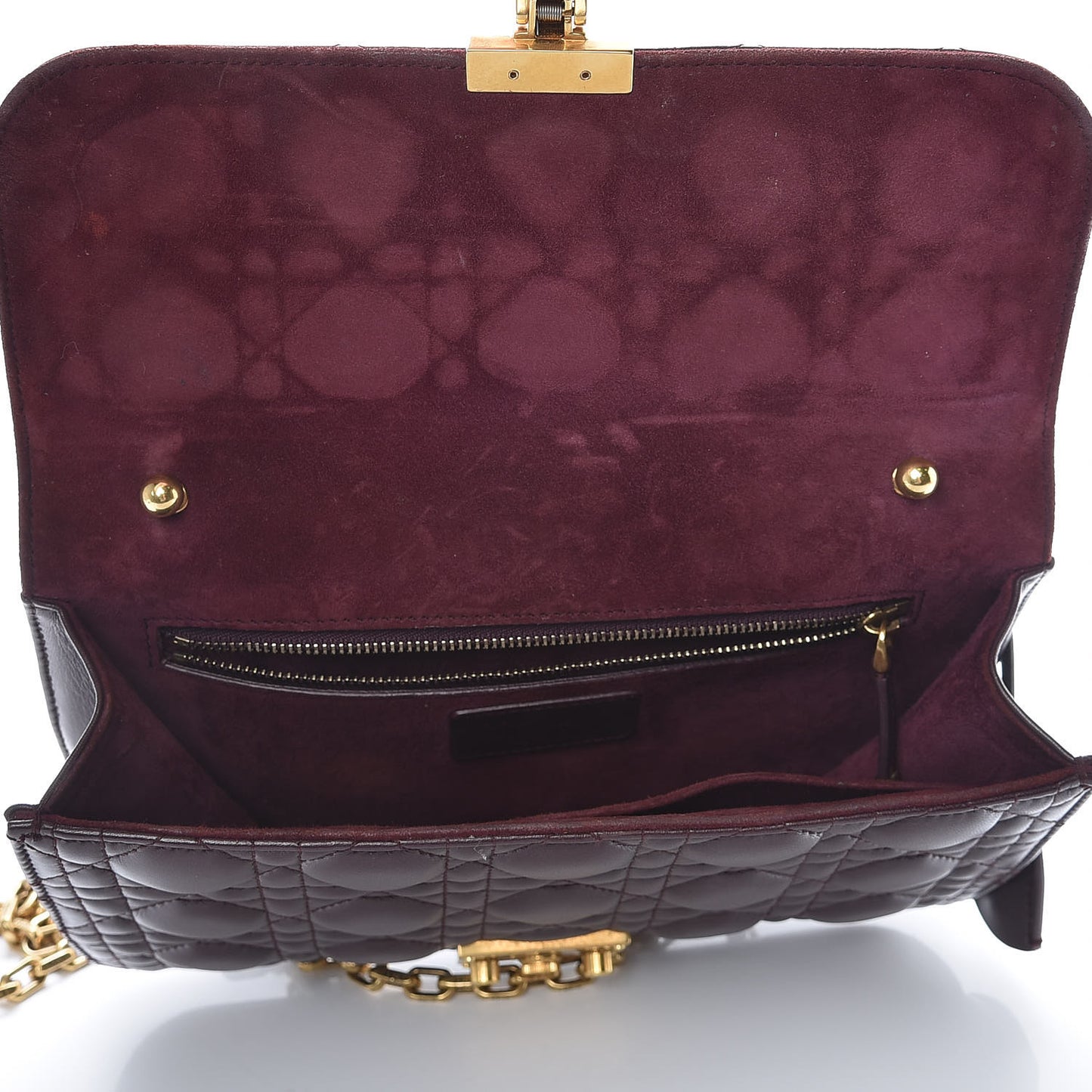 Lambskin Cannage Large Dioraddict Flap Bag Burgundy
