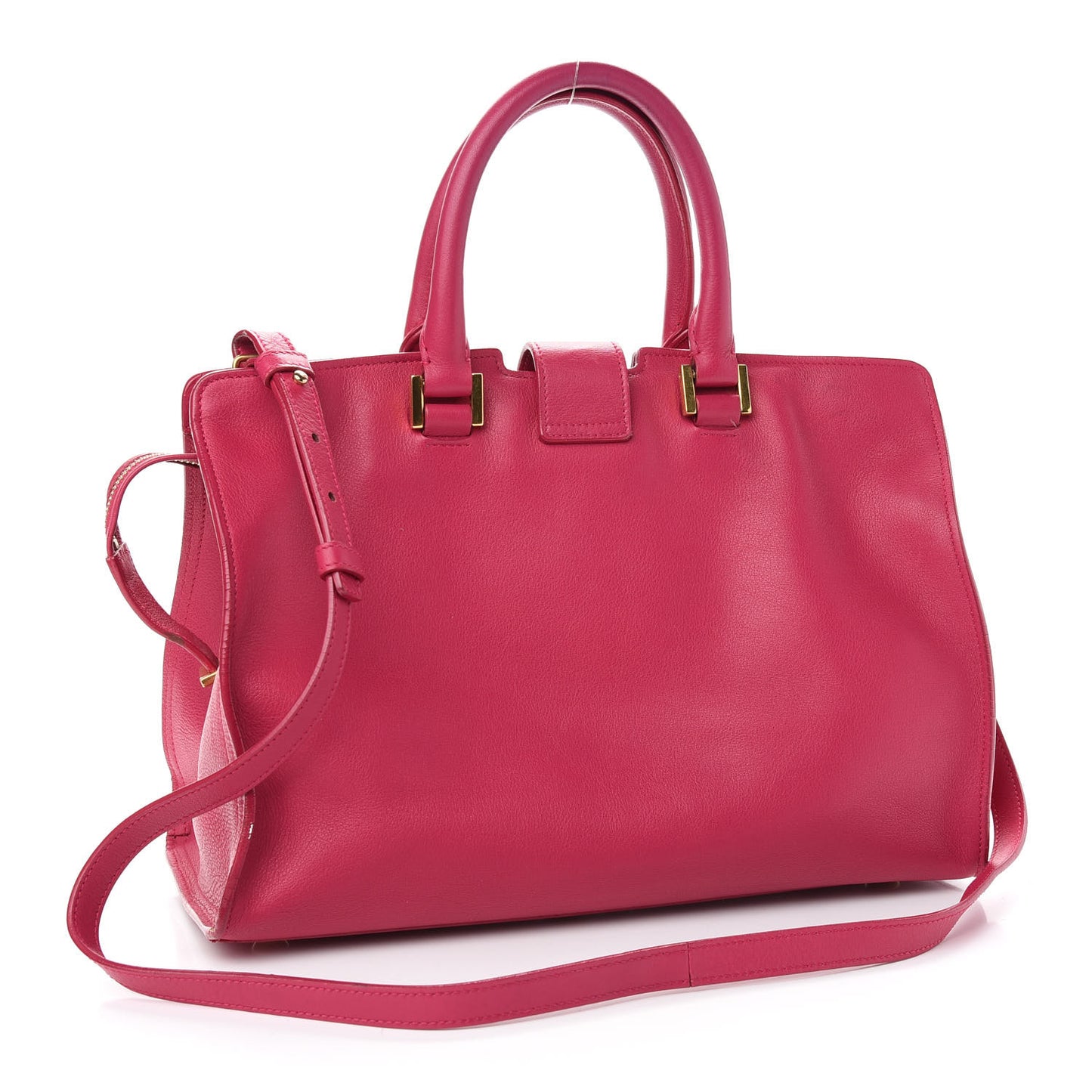 Calfskin Small Classic Y Cabas Fuchsia