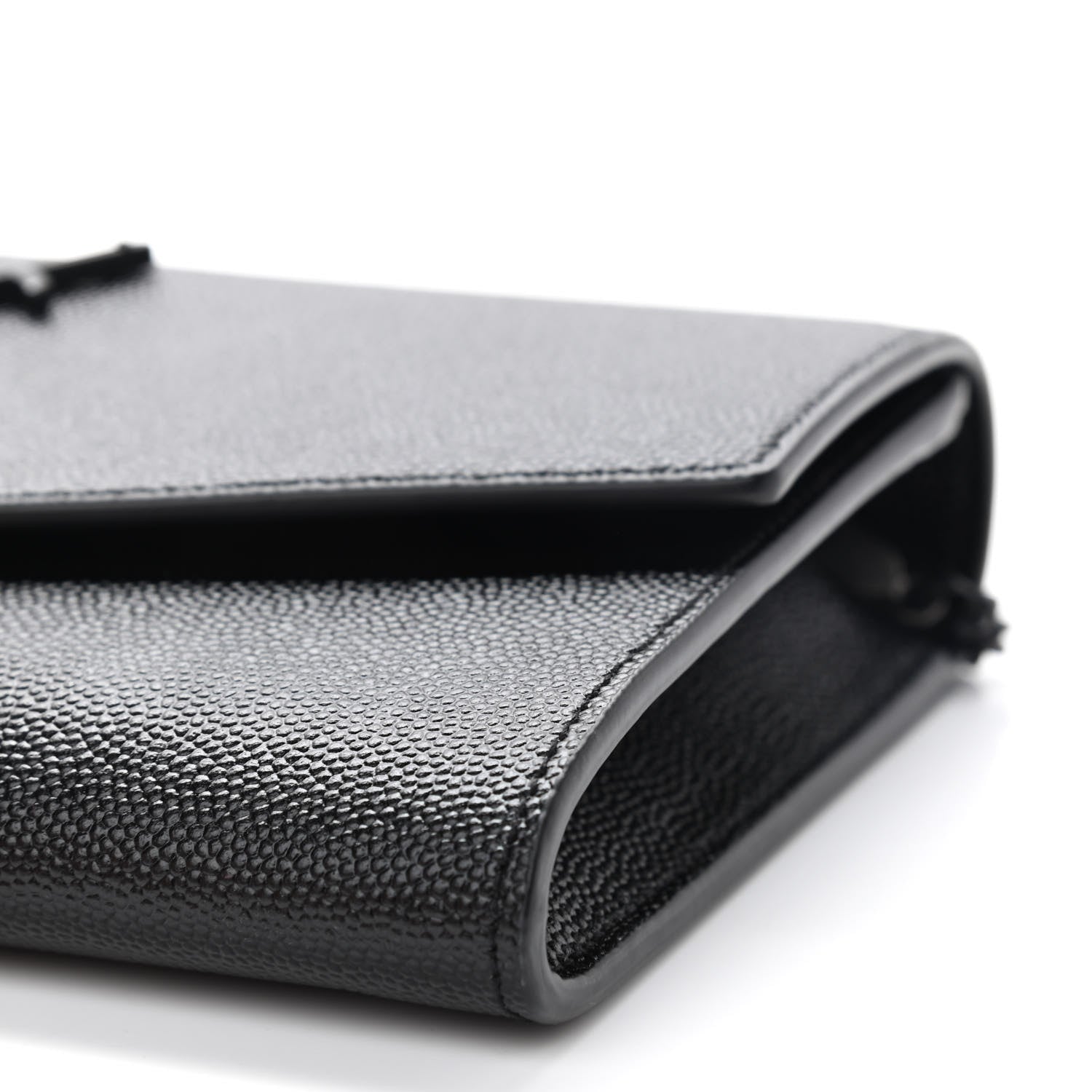 Saint Laurent Grain De Poudre Uptown Chain Wallet Black 10 of 10