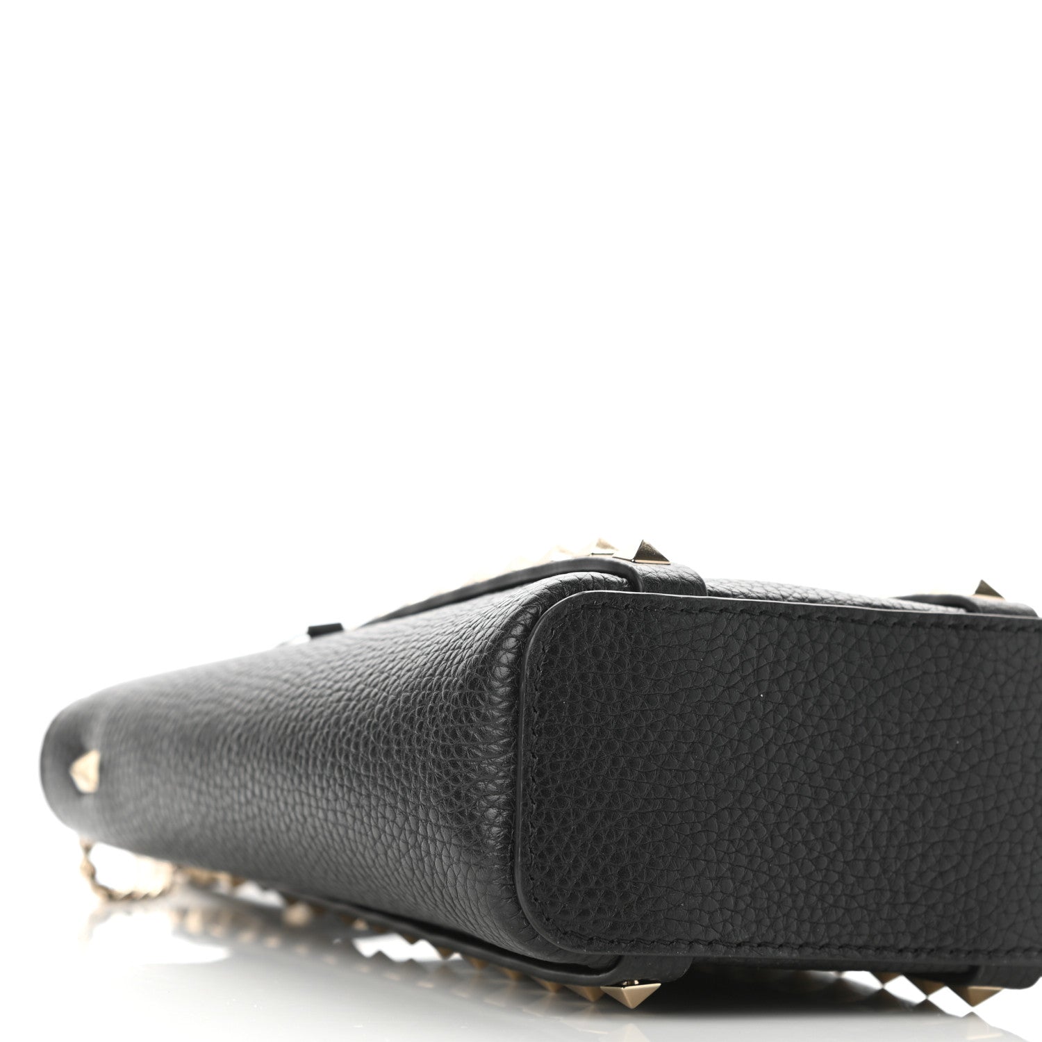 Valentino Garavani Pebbled Calfskin Rockstud North-South Crossbody Bag Black 8 of 9