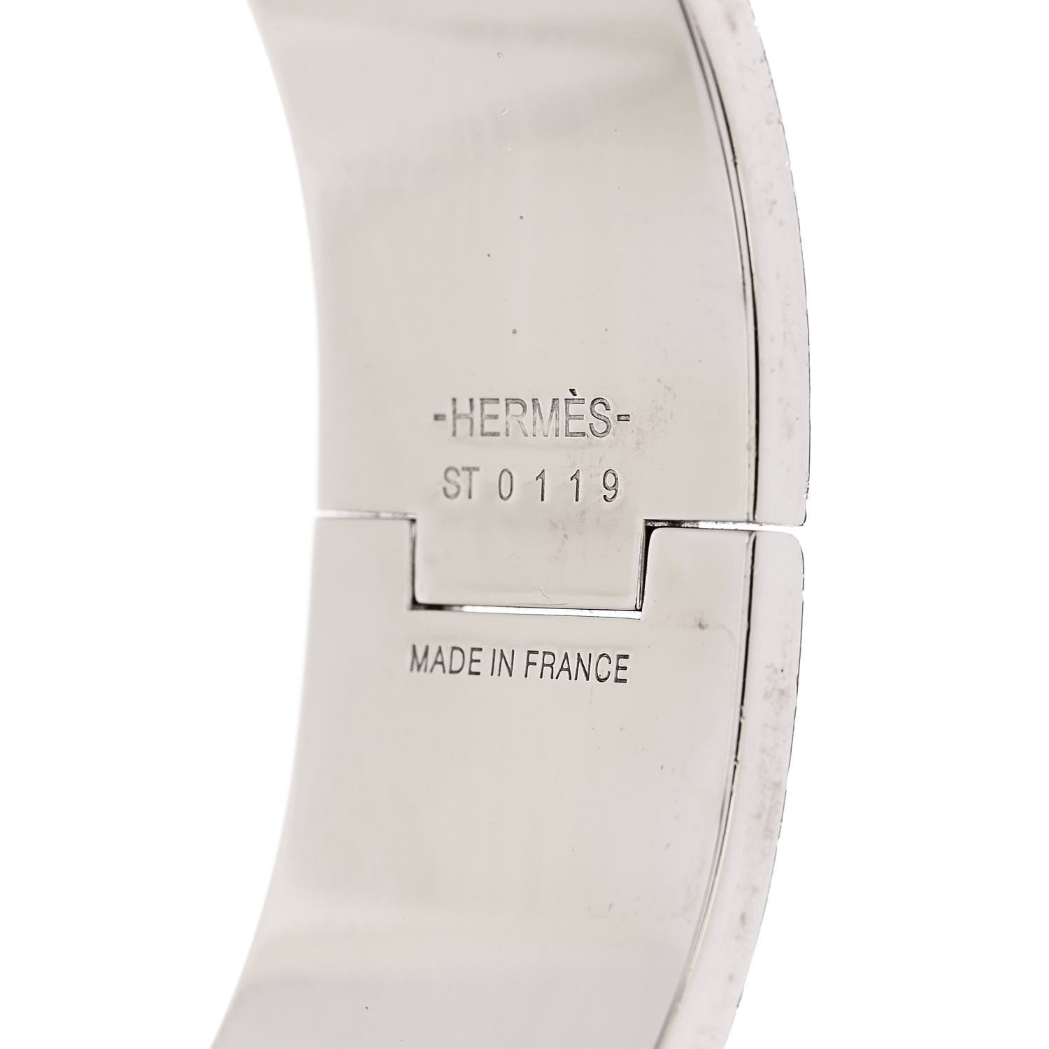 Hermes Enamel Wide Clic Clac H Bracelet PM Rainbow Bleu 4 of 5