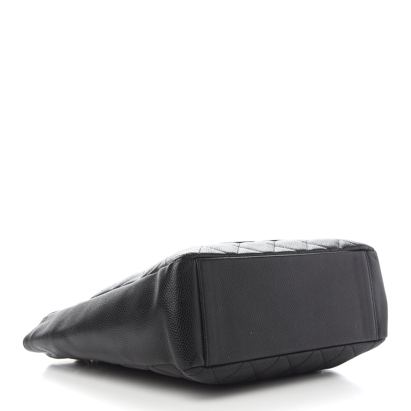 Caviar Quilted Petit Shopping Tote PST Black