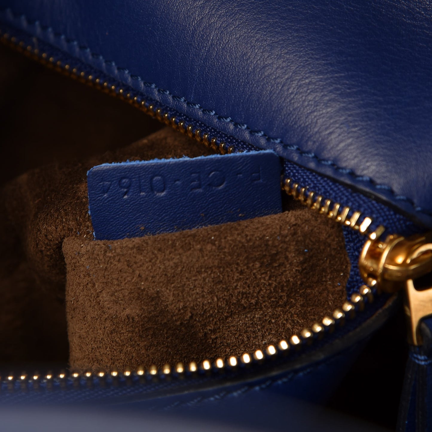 Smooth Calfskin Small Tie Knot Tote Dark Indigo