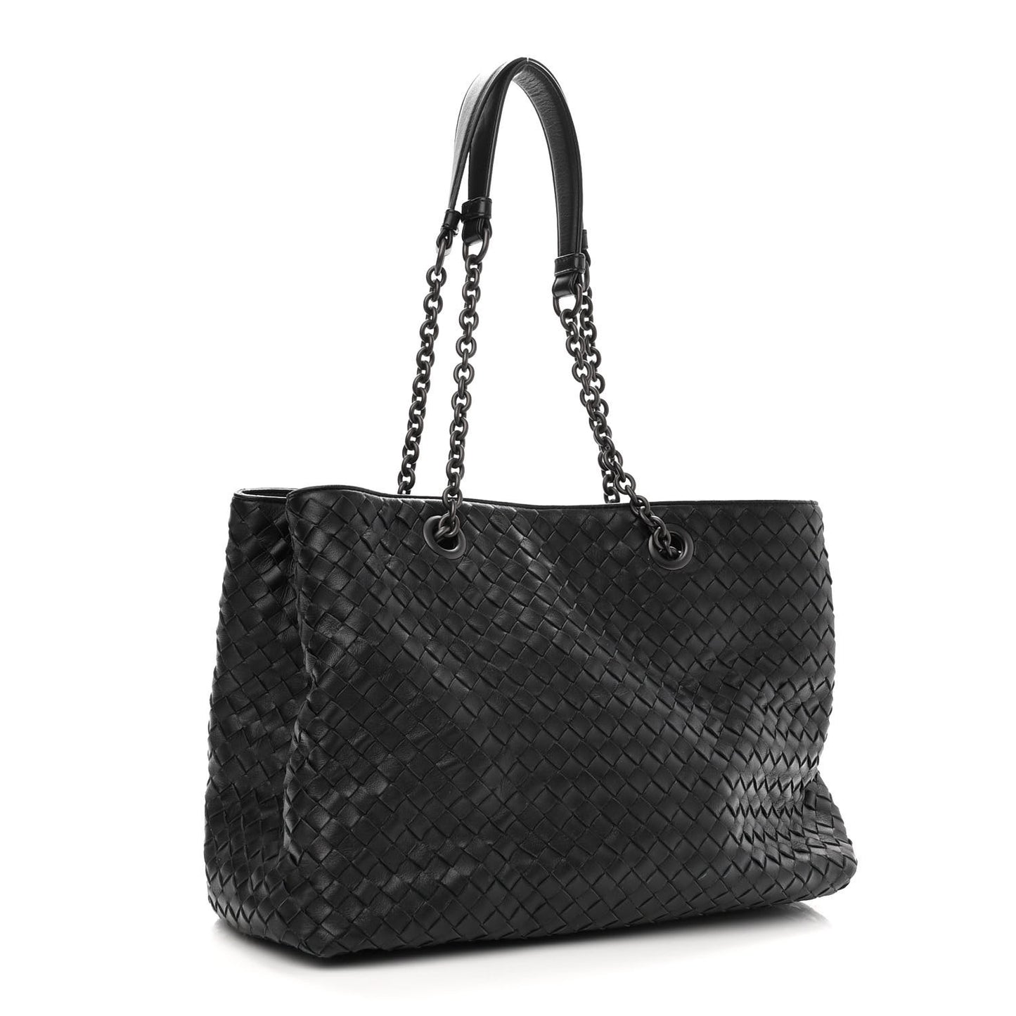 Nappa Intrecciato Medium Tote Black