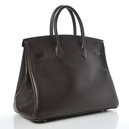 Hermes Courchevel Birkin 35 Chocolate 3 of 33