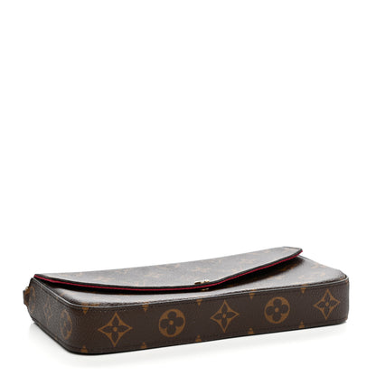 Louis Vuitton Monogram Pochette Felicie Chain Wallet Fuchsia 4 of 11