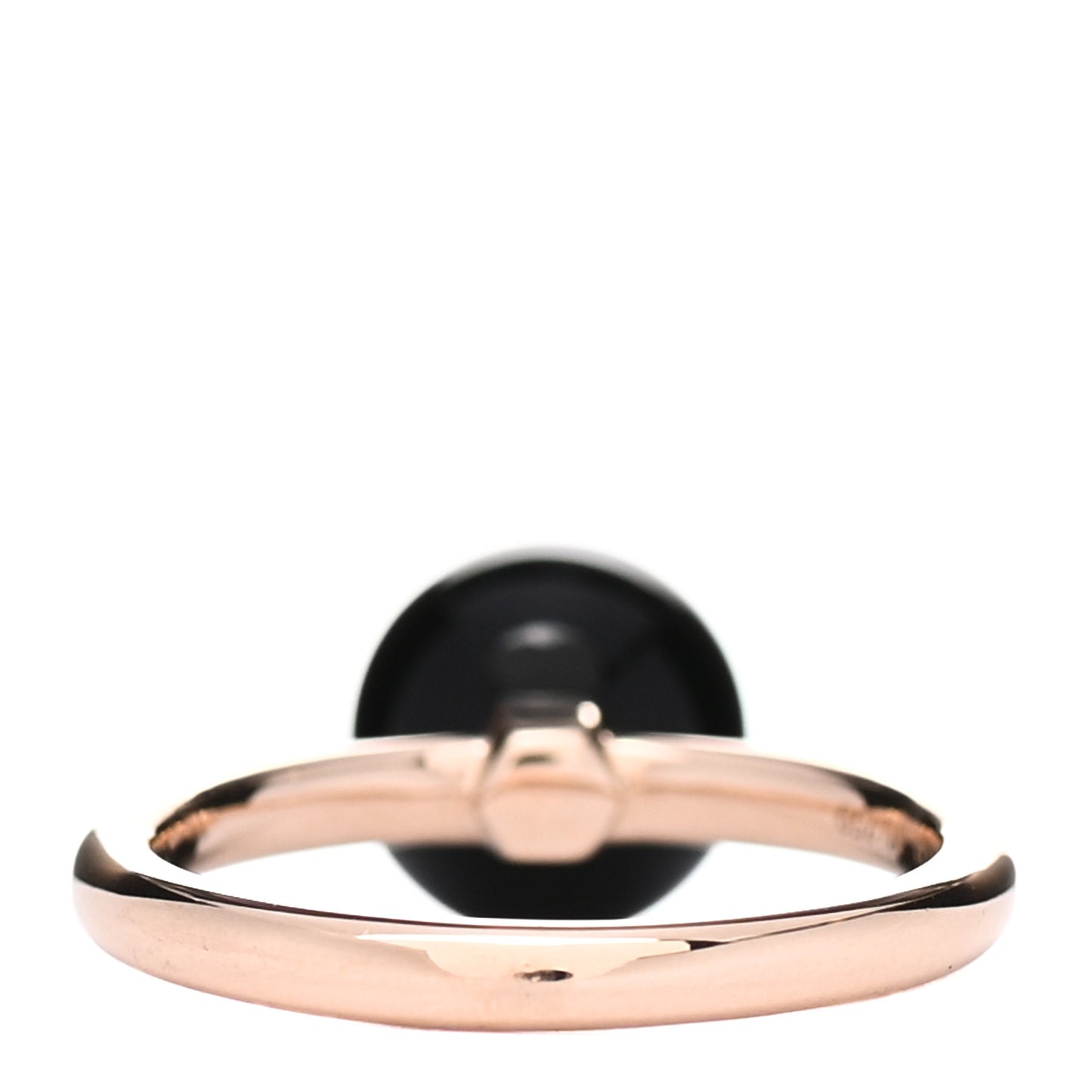 18K Rose Gold Black Onyx 8mm HardWear Ball Ring 45 3.25