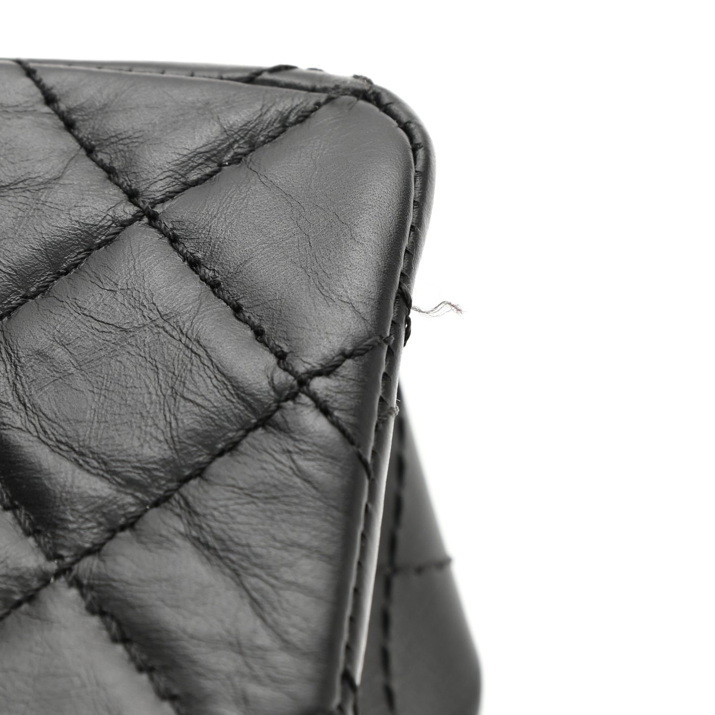 Aged Calfskin Quilted 2.55 Reissue 226 Flap Black