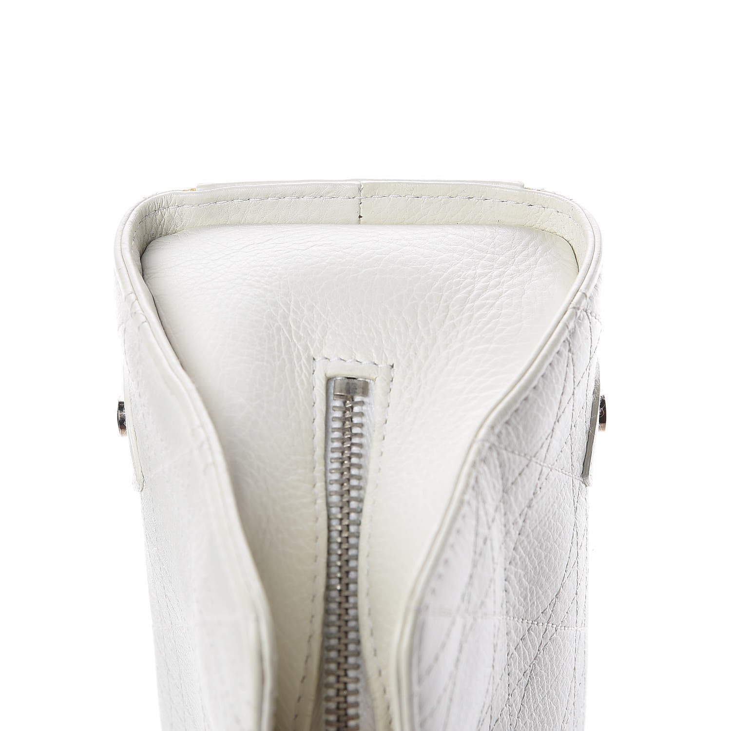 Christian Dior Calfskin Cannage Stitched Small Lady East West Lady Dior White 26 of 26