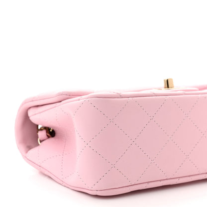 Chanel Lambskin Quilted Mini Rectangular Flap Light Pink 9 of 11