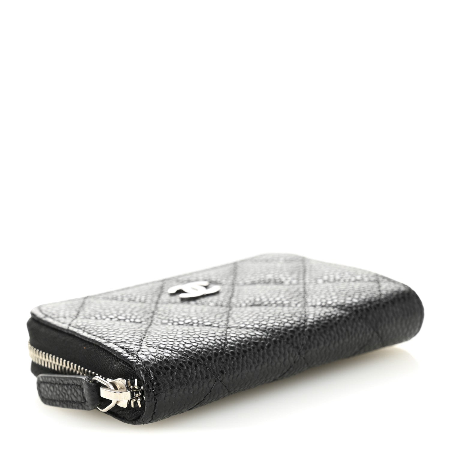 Chanel Caviar Quilted Zip Coin Purse Black 4 of 7
