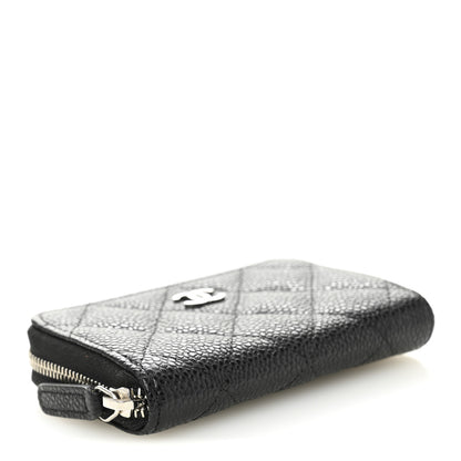Chanel Caviar Quilted Zip Coin Purse Black 4 of 7