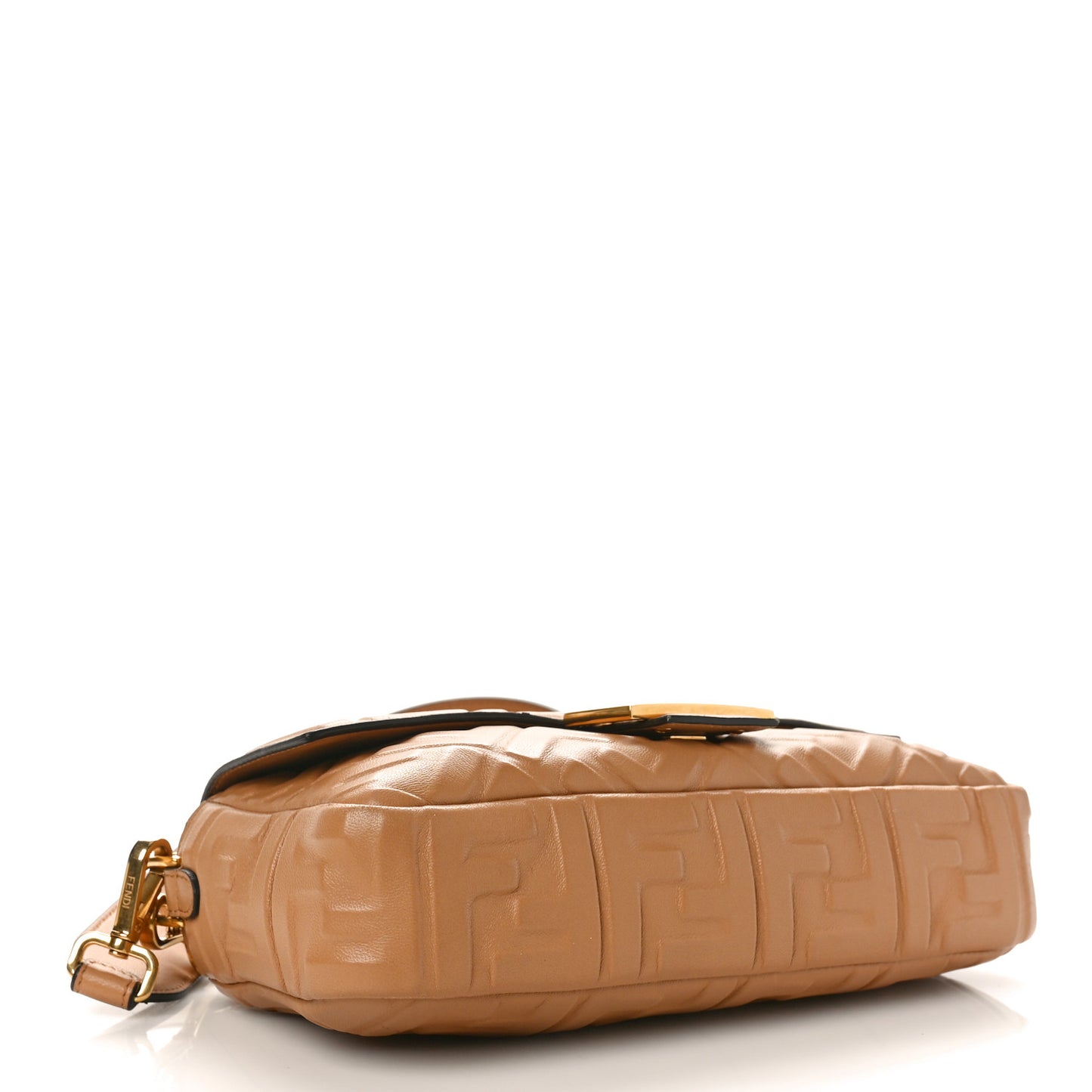 Nappa FF 1974 Embossed Baguette Miele Scuro