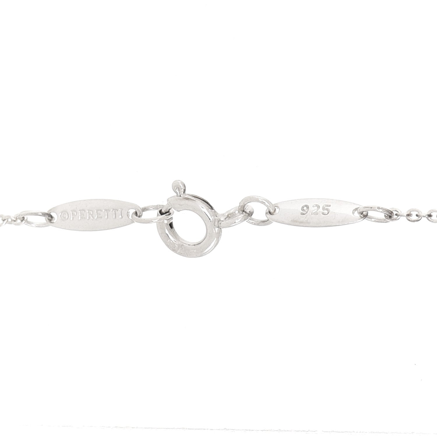 Tiffany Sterling Silver 18mm Elsa Peretti Bean Pendant Necklace 5 of 5