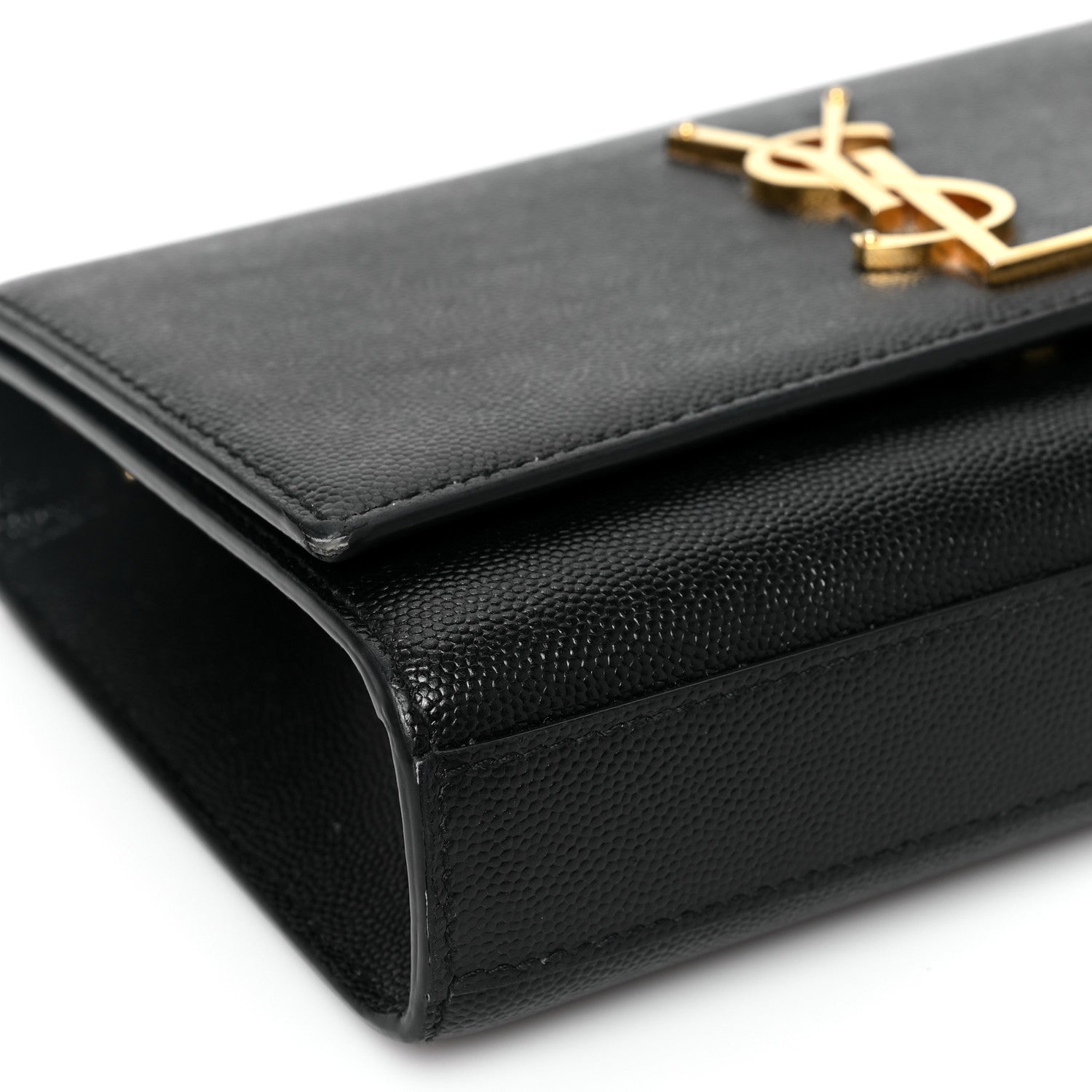 Saint Laurent Grain De Poudre Small Monogram Kate Satchel Black 6 of 7