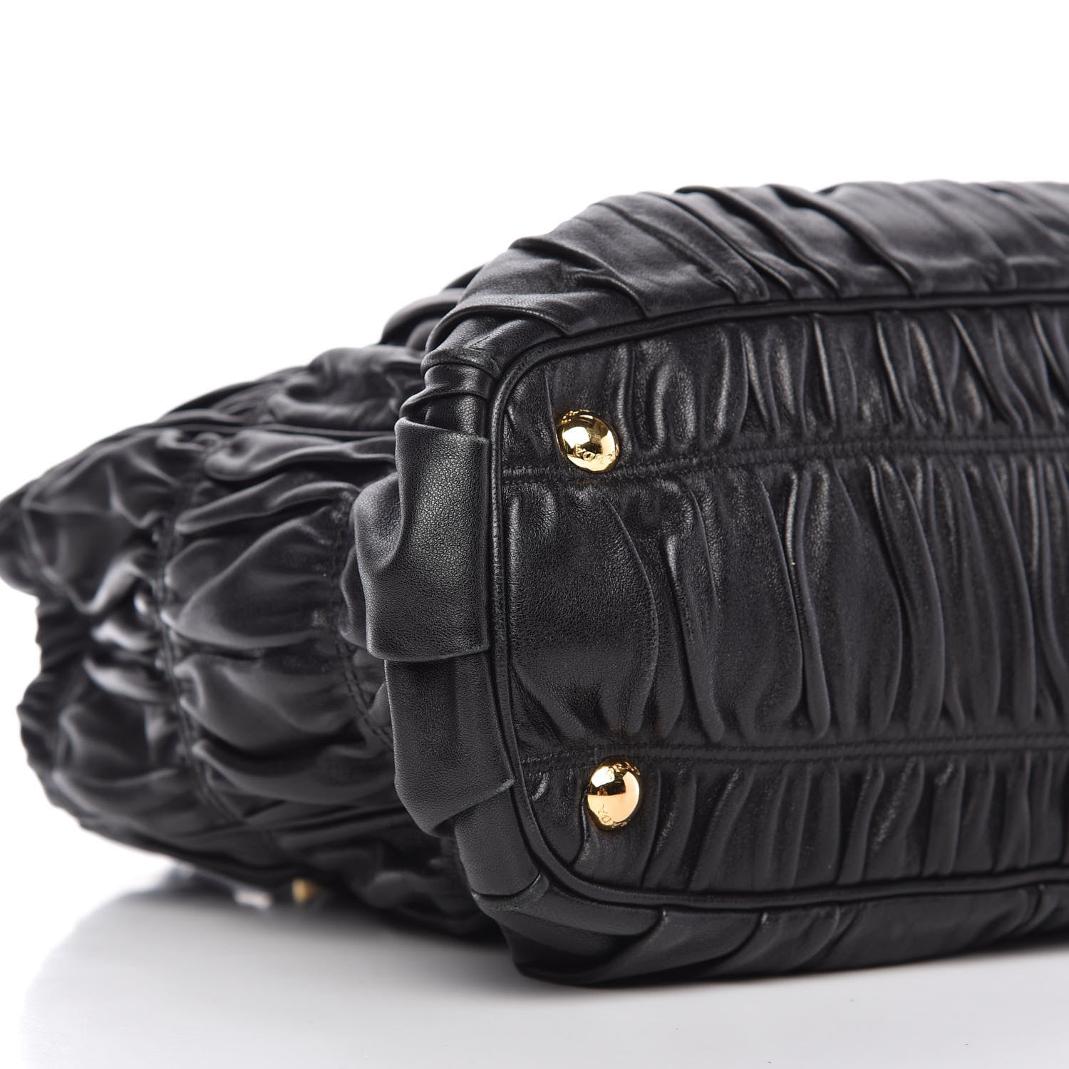 Prada Nappa Gaufre Top Handle Tote Black 6 of 10