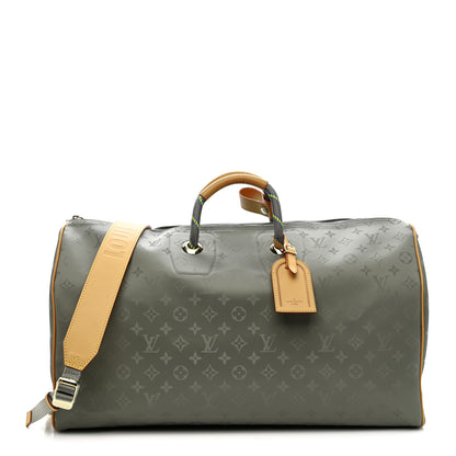 Louis Vuitton Monogram Titanium Keepall Bandouliere 50 1 of 9