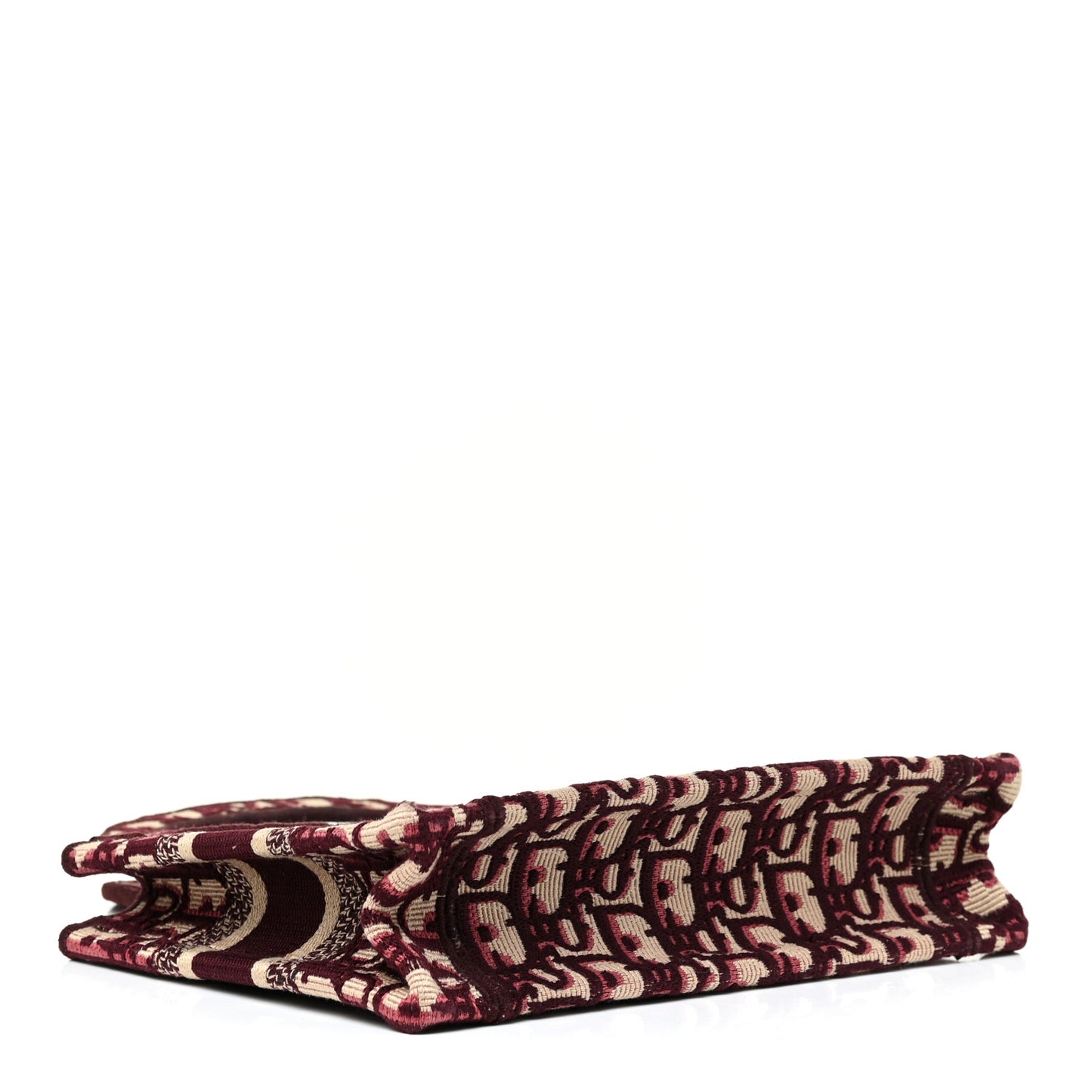 Oblique Mini Book Tote Burgundy Multicolor