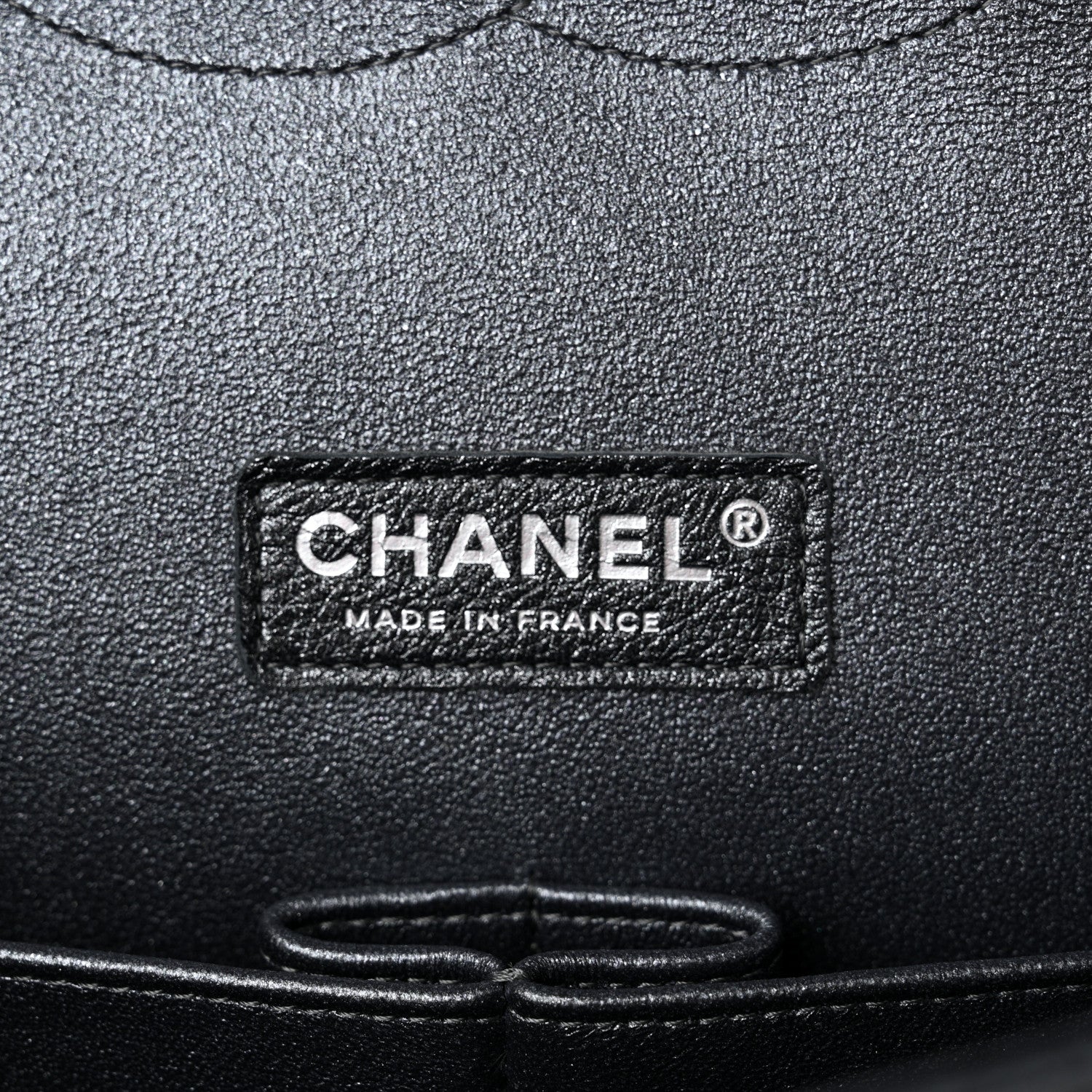 Chanel Metallic Caviar Quilted Maxi Double Flap Charcoal 6 of 10