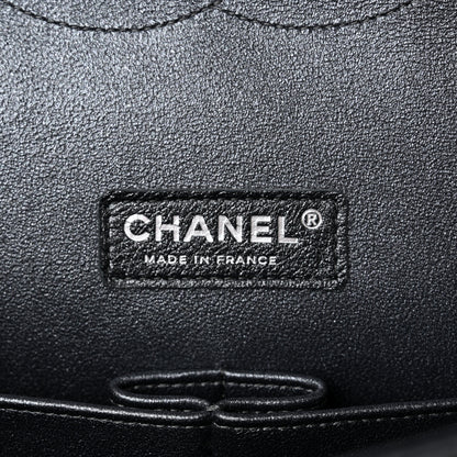 Chanel Metallic Caviar Quilted Maxi Double Flap Charcoal 6 of 10