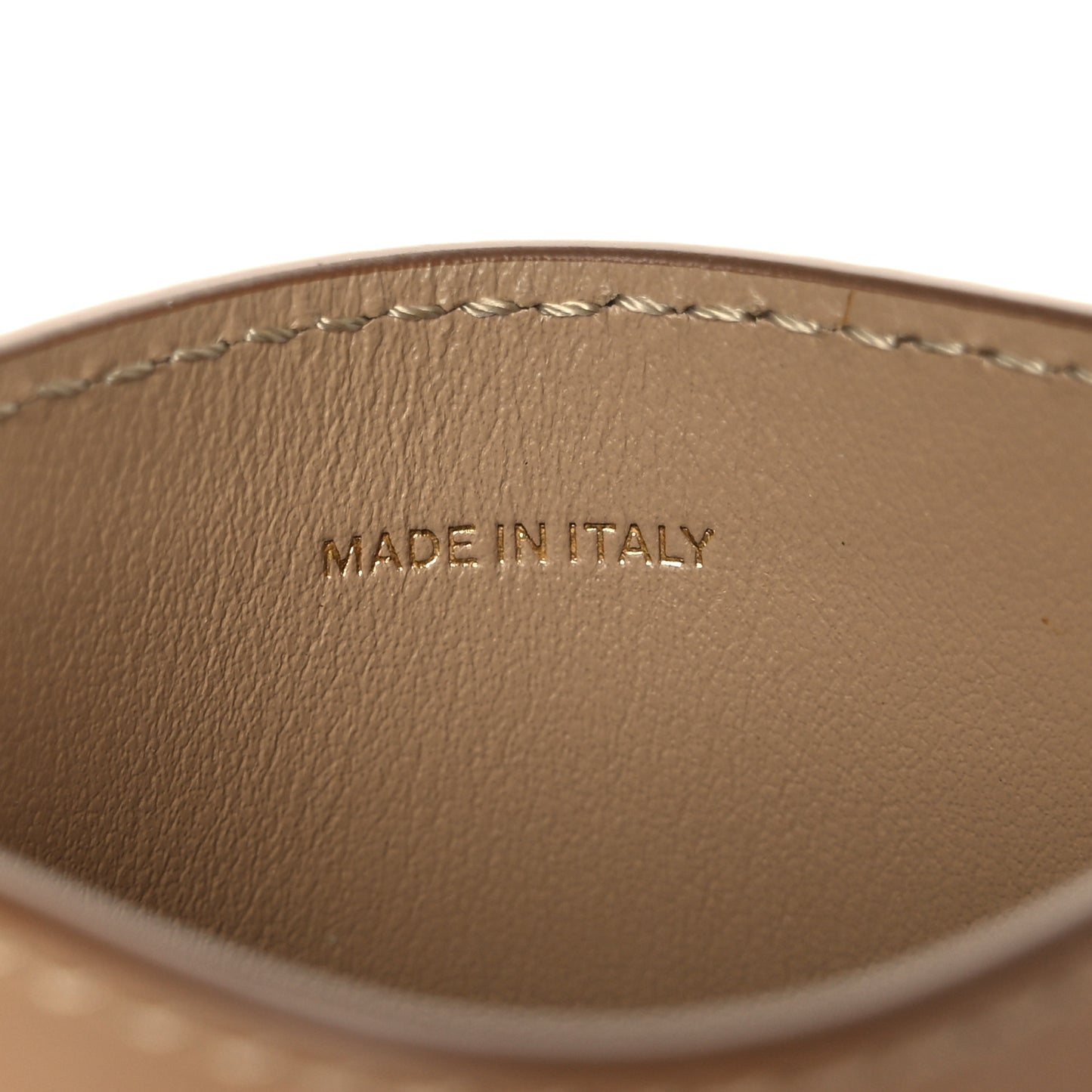 Grainy Calfskin Sandon TB Card Case Archive Beige