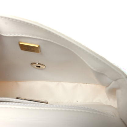Chanel Sequin Logo Single Flap White Multicolor 5 of 10
