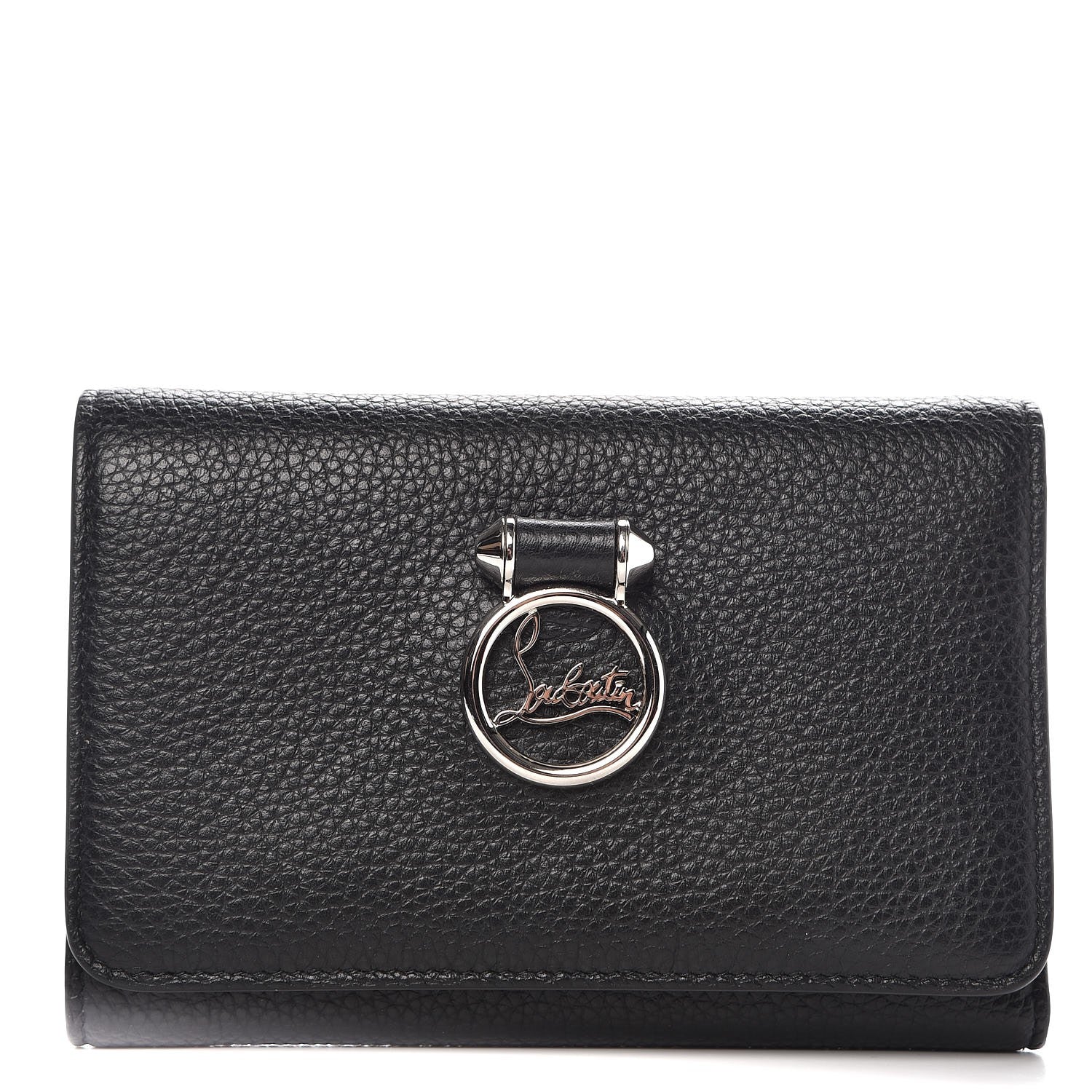 Christian Louboutin Calfskin Rubylou Trifold Wallet Black 1 of 8