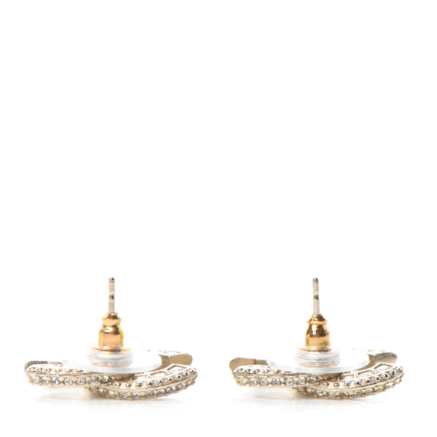 Crystal CC Earrings Gold