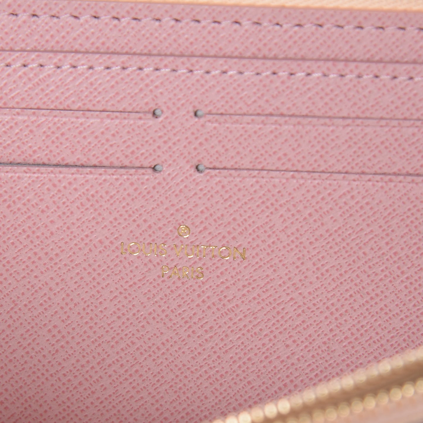 Damier Azur Clemence Wallet Rose Ballerine