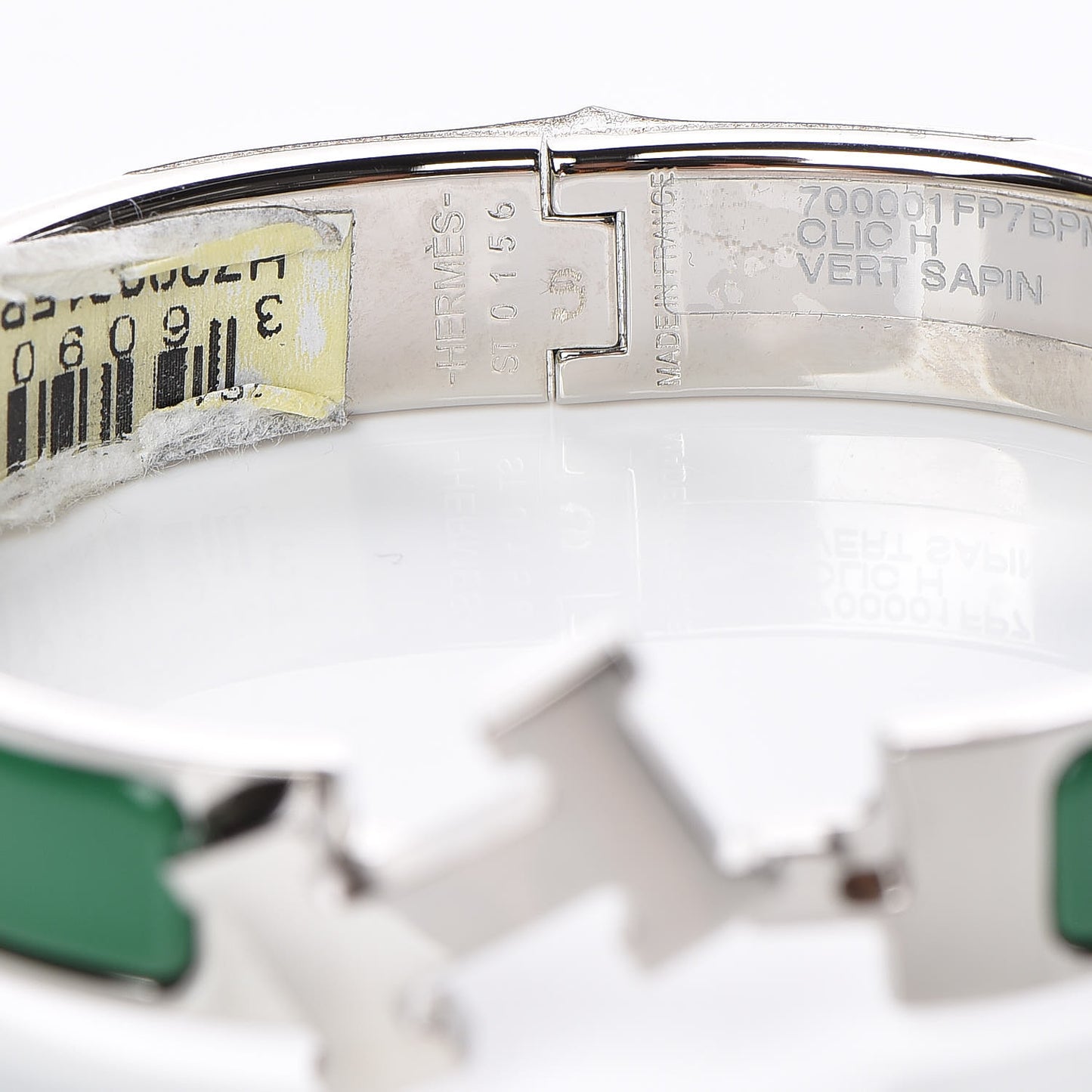 Enamel Narrow Clic Clac H Bracelet PM Vert Sapin