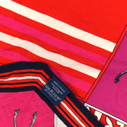 Hermes Cashmere Silk Couvertures Nouvelles Losange Scarf 3 of 4
