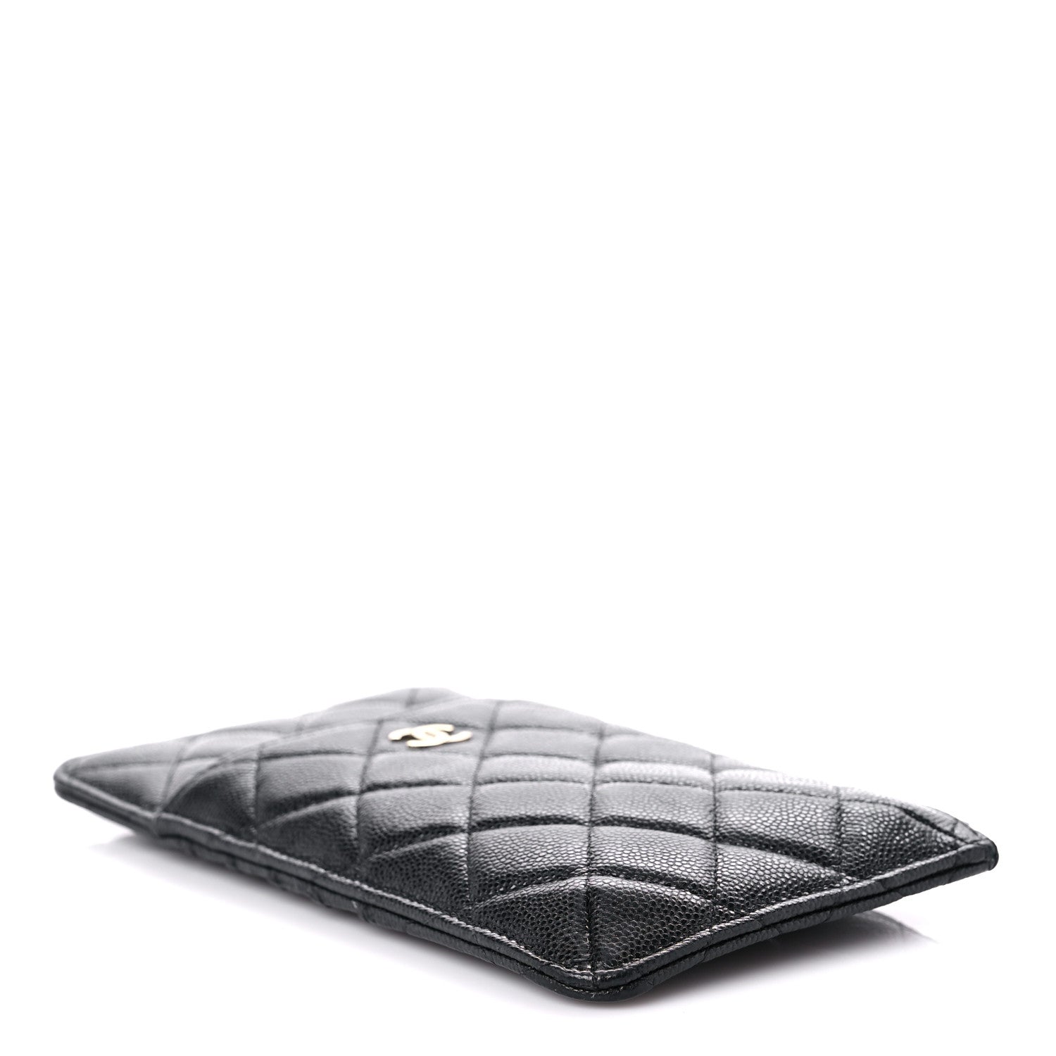 Chanel Caviar Quilted Classic Flat Wallet Pouch Black 4 of 8