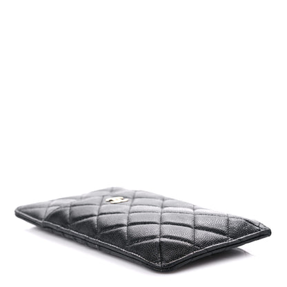 Chanel Caviar Quilted Classic Flat Wallet Pouch Black 4 of 8