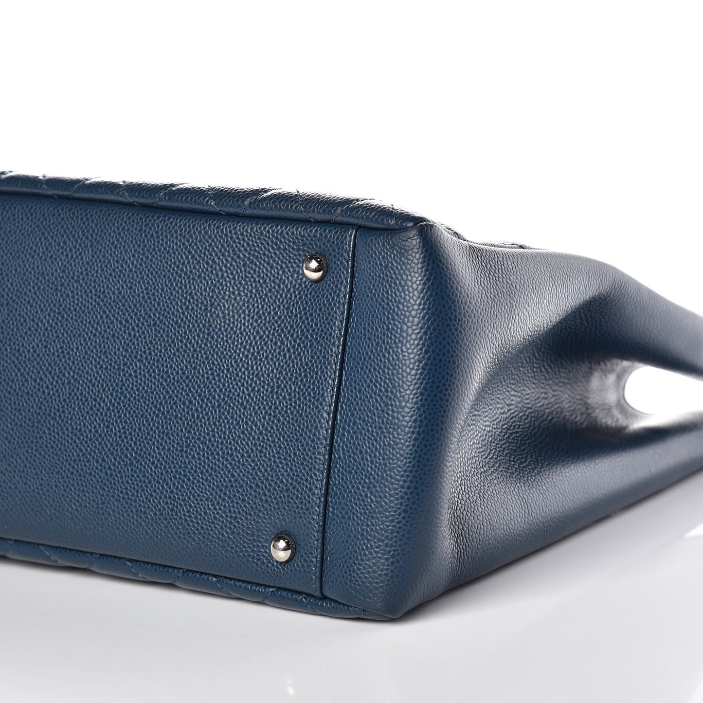 Caviar Quilted XL Grand Shopping Tote GST Navy Blue