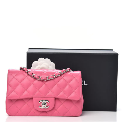 Chanel Lambskin Quilted Mini Rectangular Flap Pink 10 of 10
