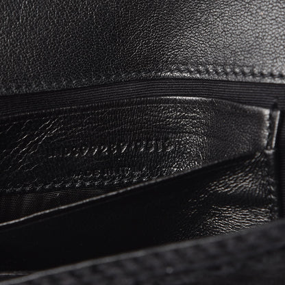 Saint Laurent Suede Calfskin Macrame Baby Chain Bag Black 8 of 9