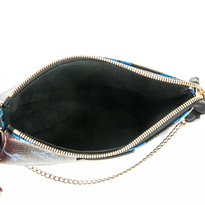 Louis Vuitton Colored Monogram Mini Pochette Accessories Blue Black 5 of 6